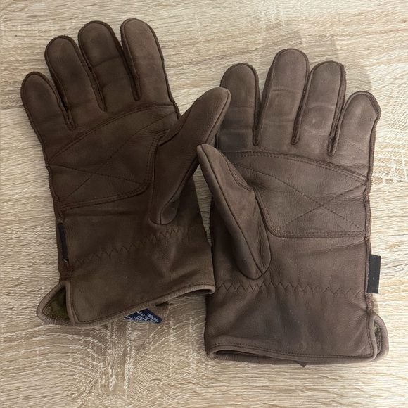Ralph Lauren Polo Sports Men’s L Brown Nubuck Leather Lined Gloves - Picture 2 of 12